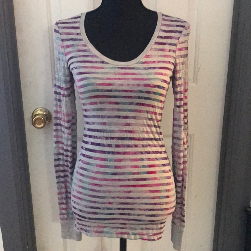 Long sleeve strip shirt